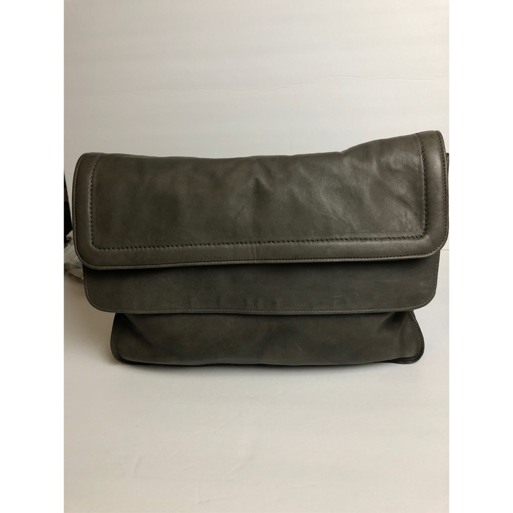 Halston Genuine Gray Clutch Handbag medium Size